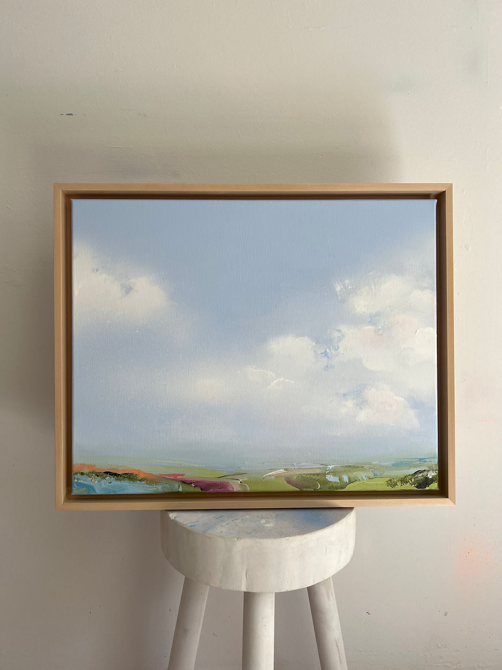 Miniaturbild: SOLD - Wildblumenwiese 50x40cm in Linde gerahmt 