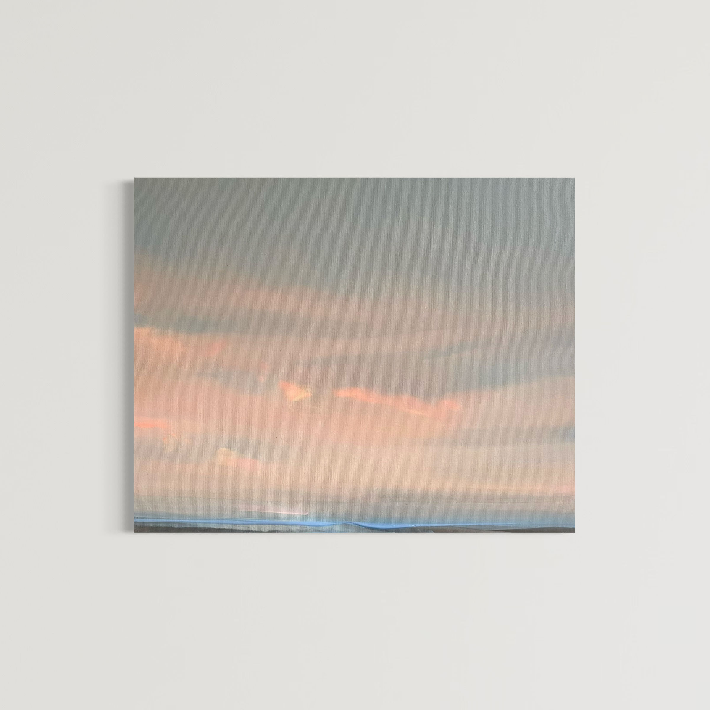 SOLD - Meeresdämmer 50x40cm in Linde gerahmt