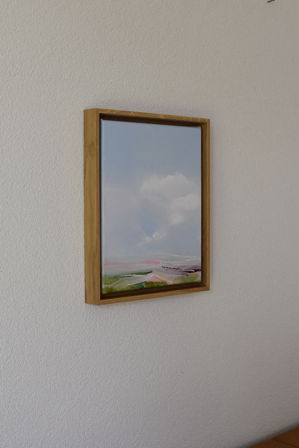 Miniaturbild: Auenwiese 26x30cm in Echtholz gerahmt 