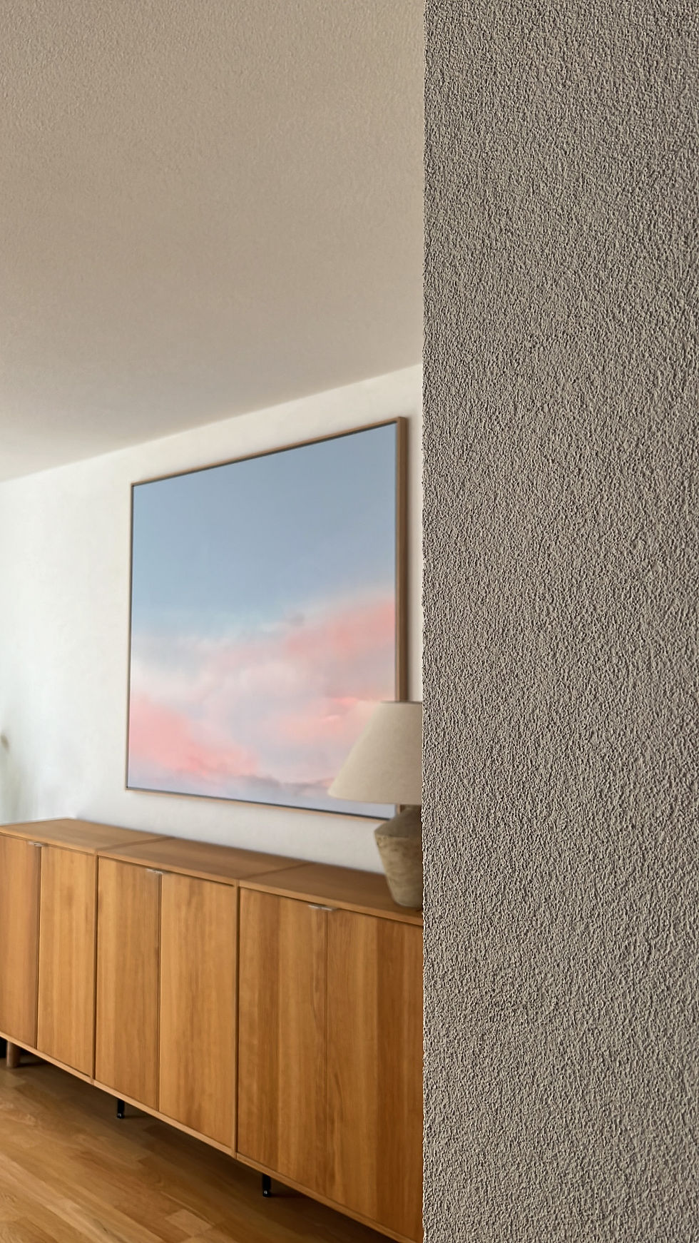 Miniaturbild: SOLD  - Wohlbehagen 140x120 cm in Eiche gerahmt