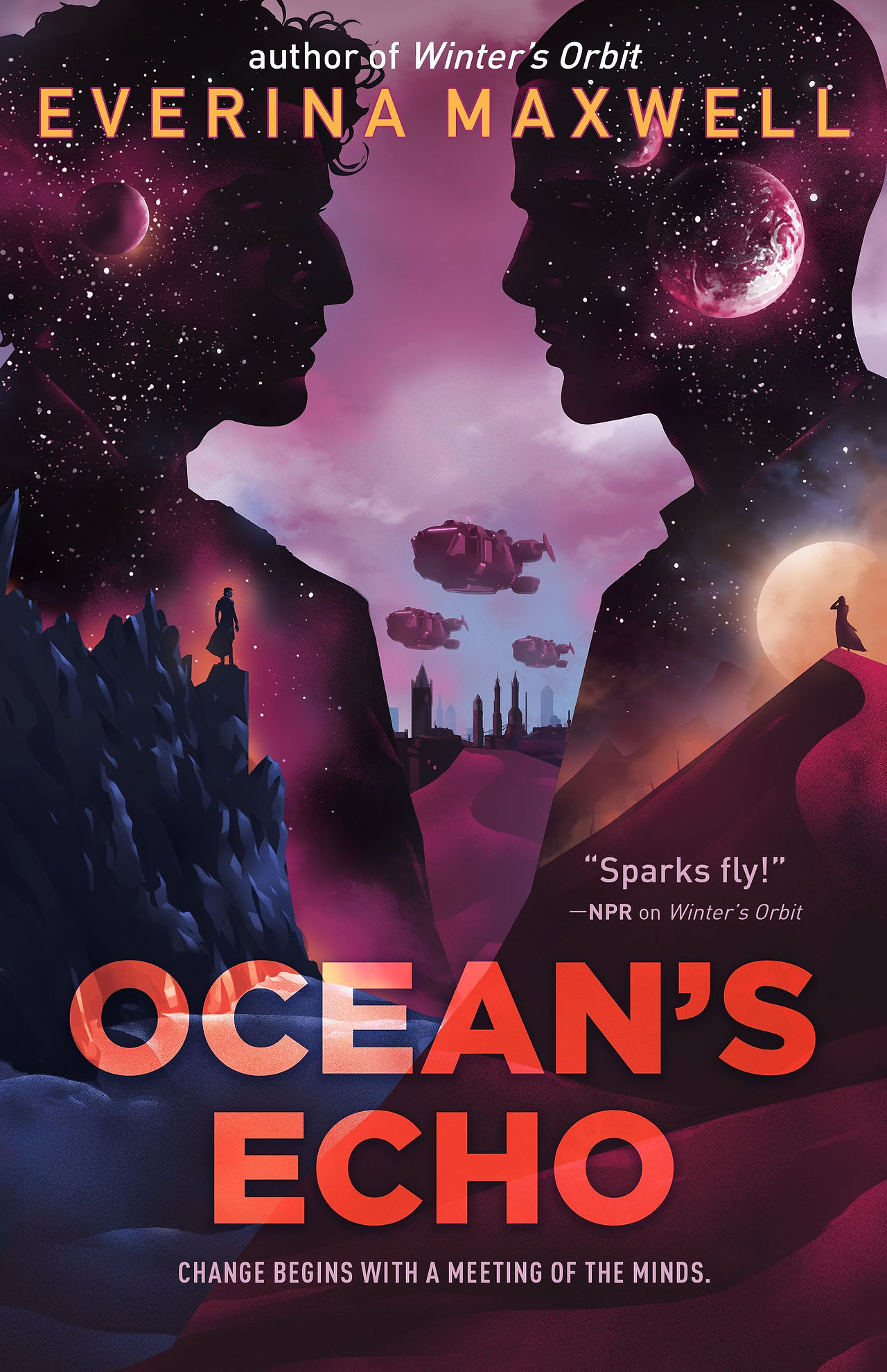 Hardcover dust jacket for "Ocean's Echo" by Everina Maxwell