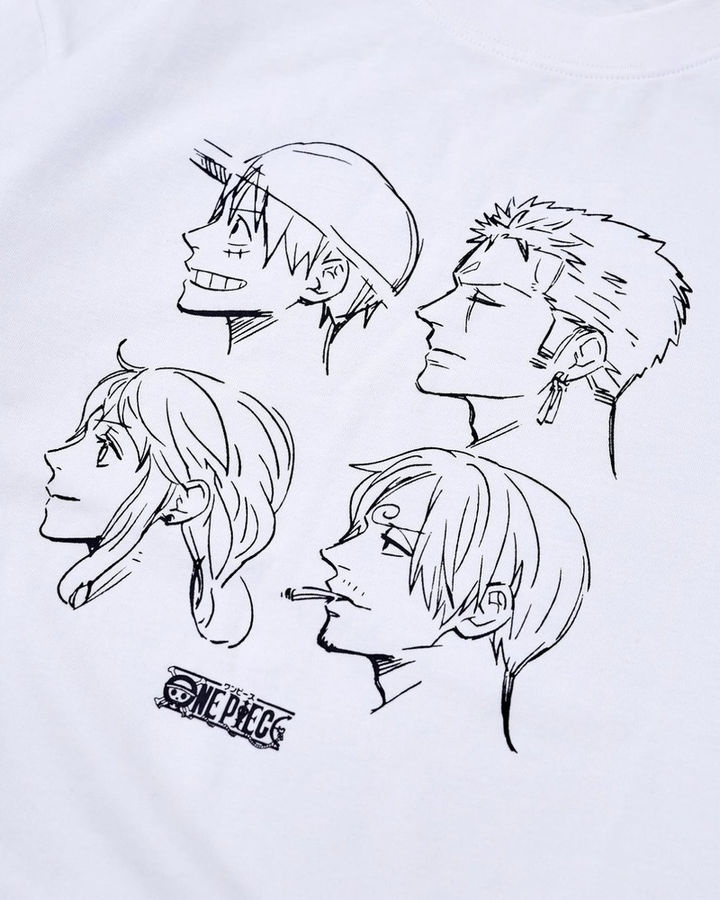 One Piece Çizgi Oversize Tişört – ön yüz