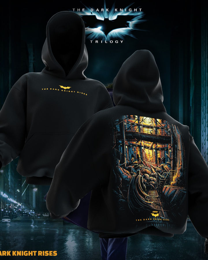 BATMAN The Dark Knight Rises Oversize Hoodie – ön yüz