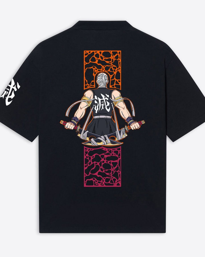 Tengen Uzui 2 Demon Slayer Oversize Tişört – ön yüz
