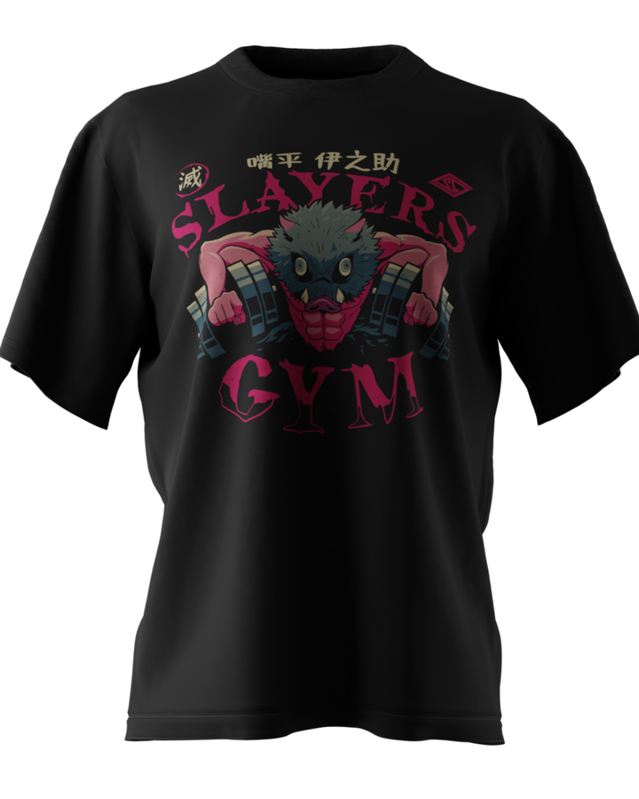 Inosuke Slayers Gym Oversize Tişört – ön yüz