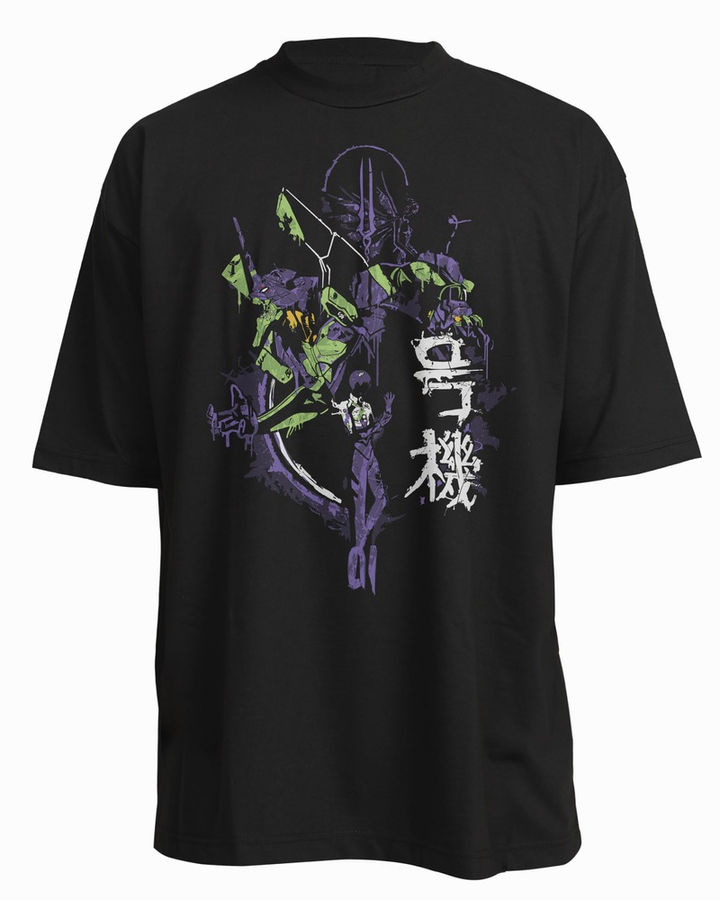 Unit-01 Shinji Evangelion Oversize Tişört – ön yüz