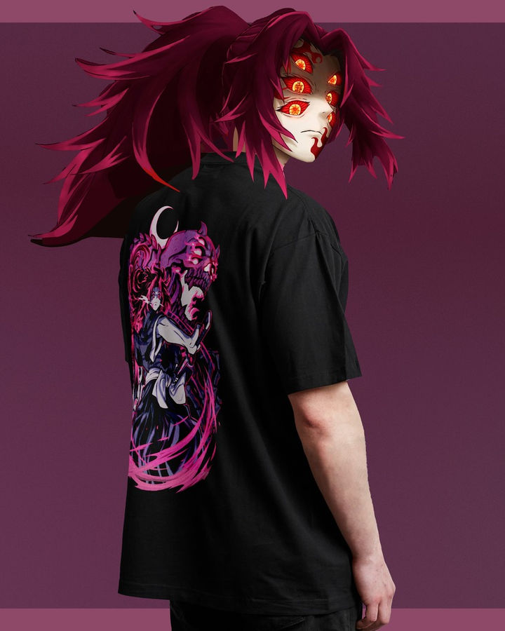 Kokushibo 2 Demon Slayer Oversize Tişört – ön yüz