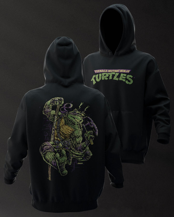 Donatello Ninja Turtles Oversize Hoodie – ön yüz