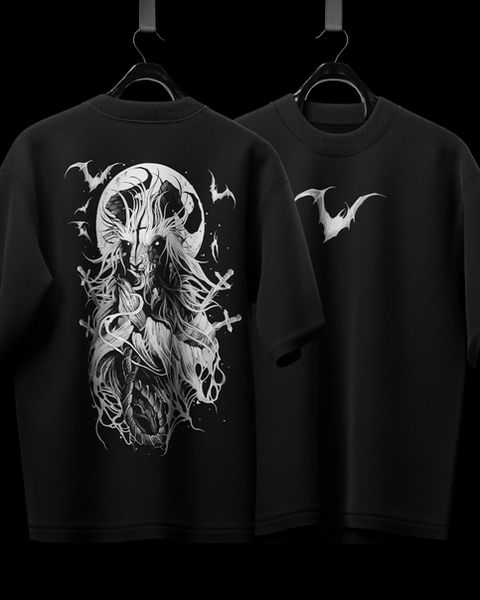 Bat Demon Oversize Tişört – 1. görsel