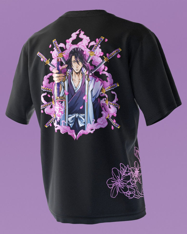 Byakuya Bleach Oversize Tişört – ön yüz