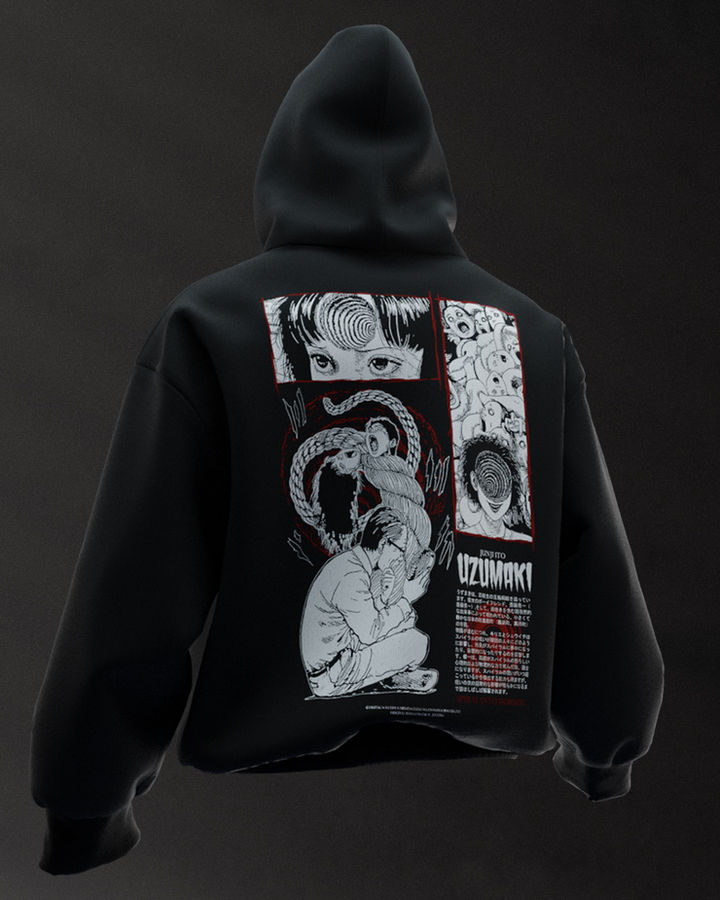 Uzumaki Spiral Into Horror Oversize Hoodie – ön yüz