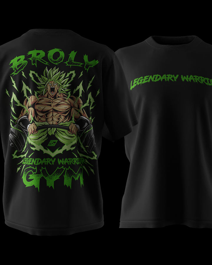BROLY LEGENDARY WARRIOR GYM OVERSIZE TİŞÖRT – ön yüz