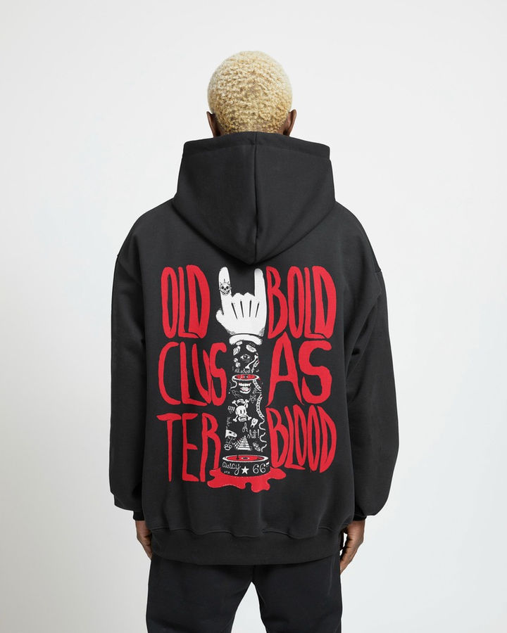Bold as Blood Oversize Hoodie – ön yüz