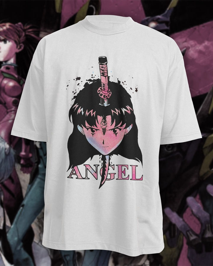 Angel Evangelion Oversize Tişört – ön yüz