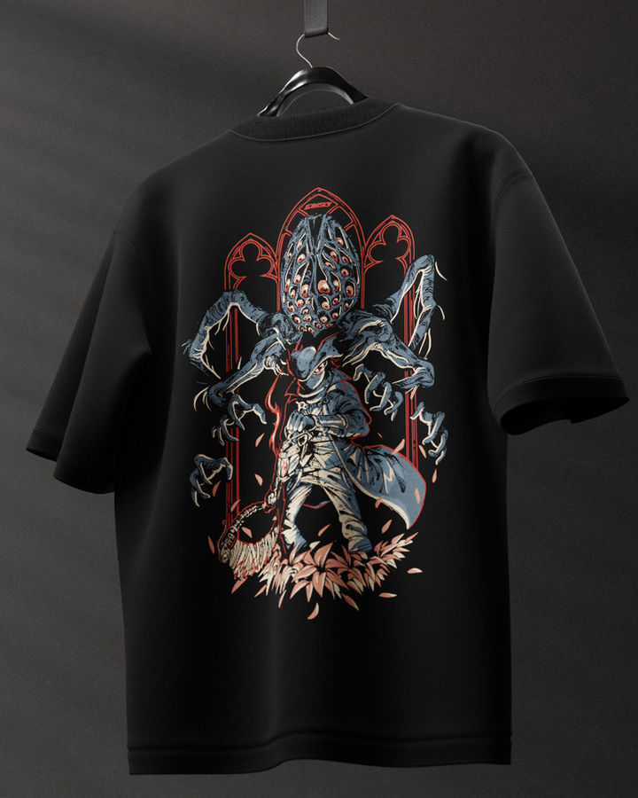 Eyes Beyond Bloodborne Oversize Tişört – ön yüz
