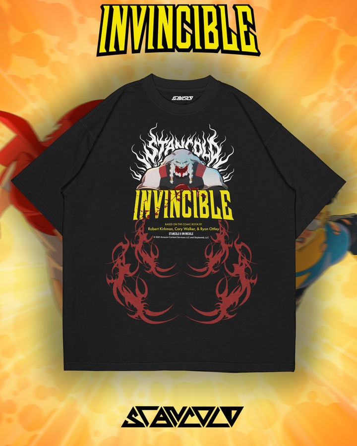 Battle Beast 2 Invincible Oversize Tişört – ön yüz