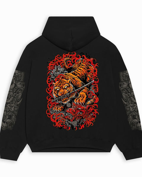Tiger Samurai v2 Oversize Hoodie – 1. görsel