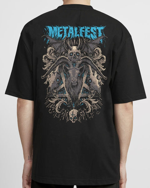 Metalfest Bat Oversize Tişört – 1. görsel