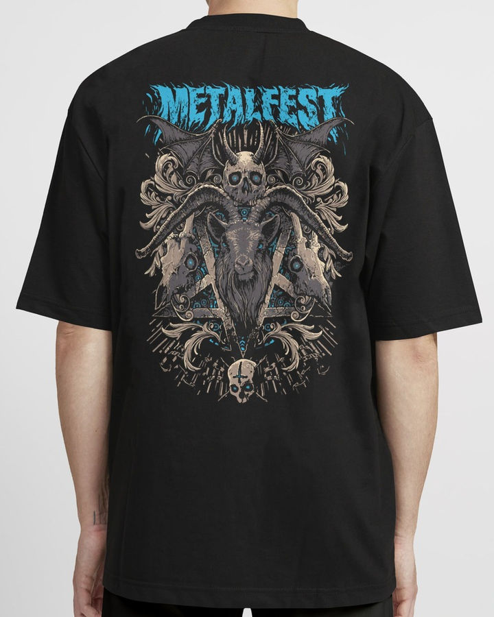Metalfest Bat Oversize Tişört – ön yüz