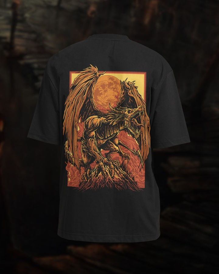 Draconus Oversize Tişört – ön yüz