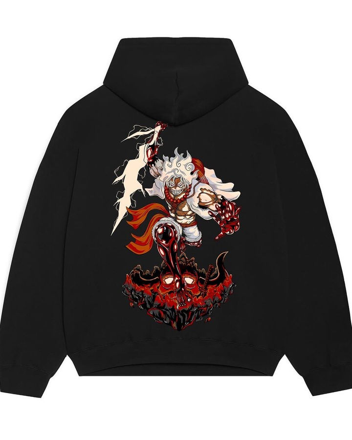 Luffy Gear 5 One Piece Oversize Hoodie – ön yüz