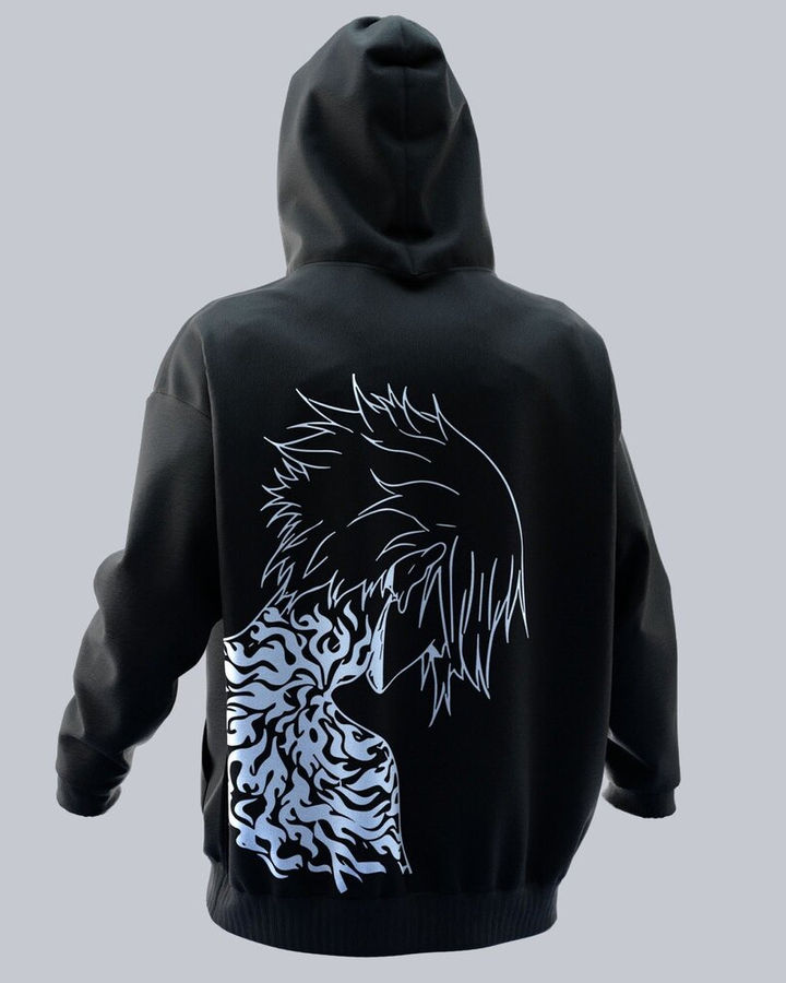 Sasuke Curse Mark Oversize Hoodie – ön yüz