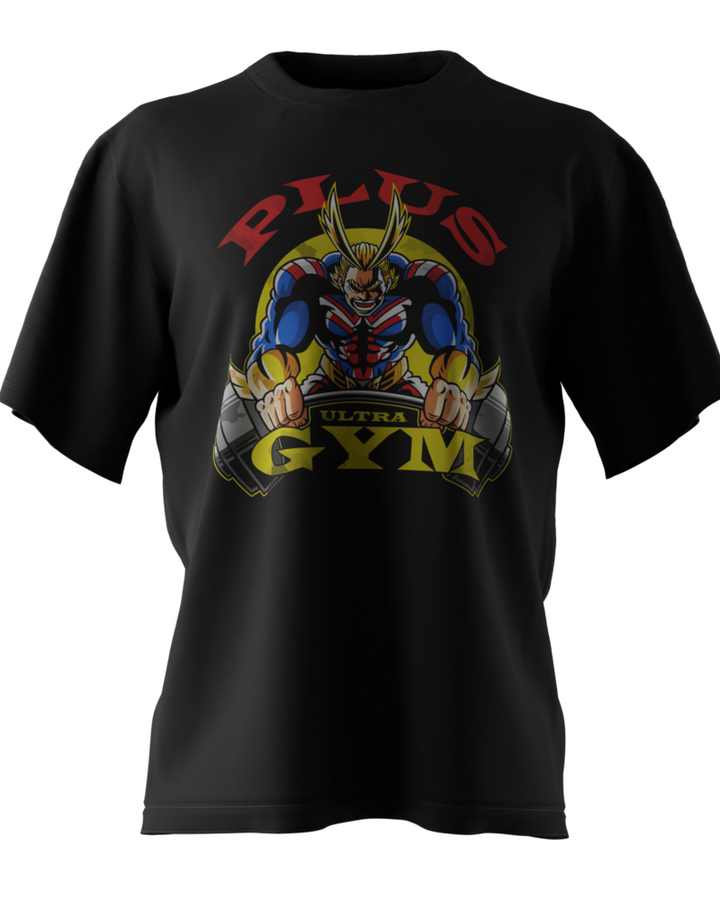 All Might Plus Ultra Gym Oversize Tişört – ön yüz