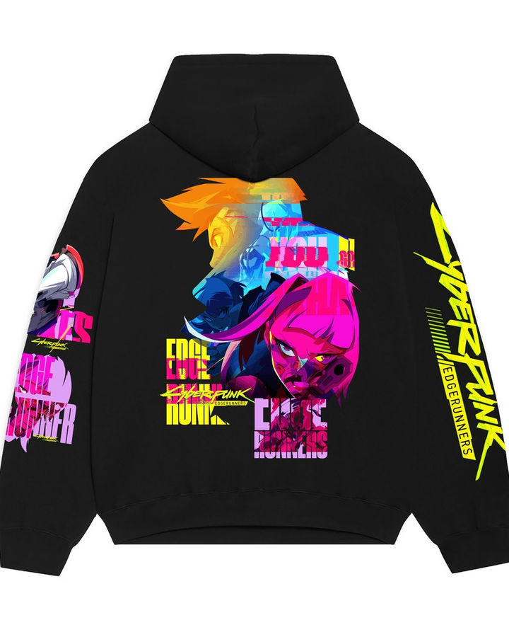 Cyberpunk Oversize Hoodie – ön yüz