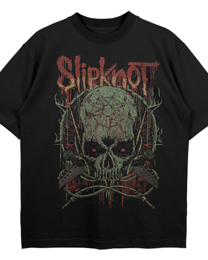 Slipknot V2 Oversize Tişört – ön yüz