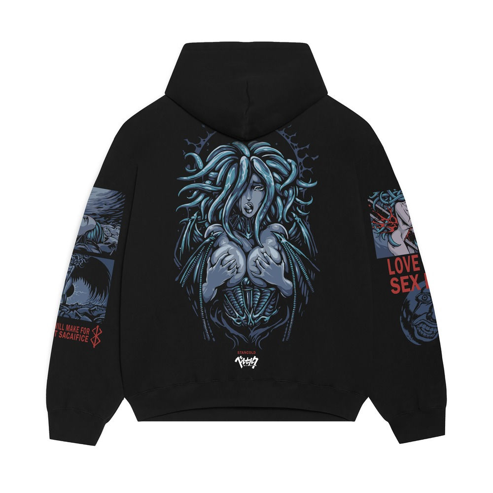 Love Hate Sex Pain Slan BERSERK Oversize Hoodie