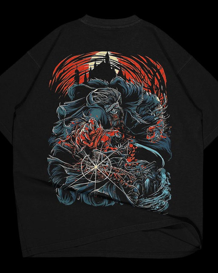 Werewolf Hunter Bloodborne Oversize Tişört – ön yüz