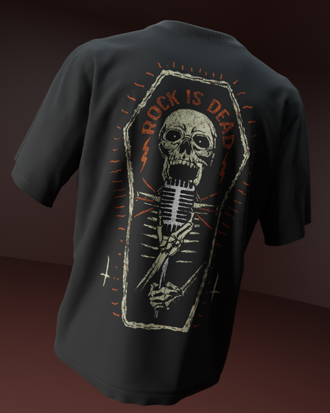 Rock Is Dead Oversize Tişört – 1. görsel