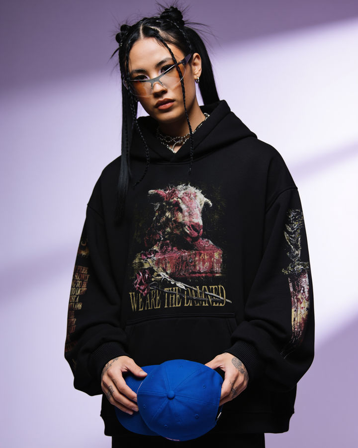 Lorna Shore Damned Oversize Hoodie – ön yüz