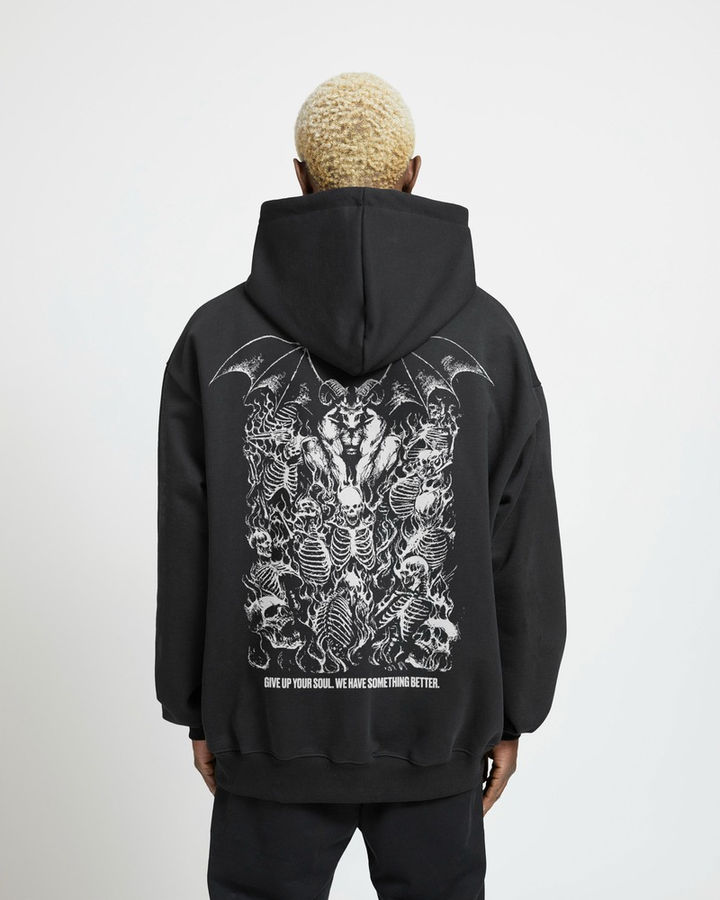 Give Up Your Soul Oversize Hoodie – ön yüz
