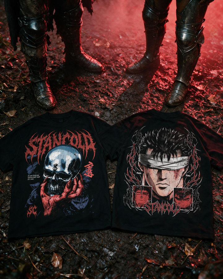 Berserk Story Oversize Tişört – ön yüz