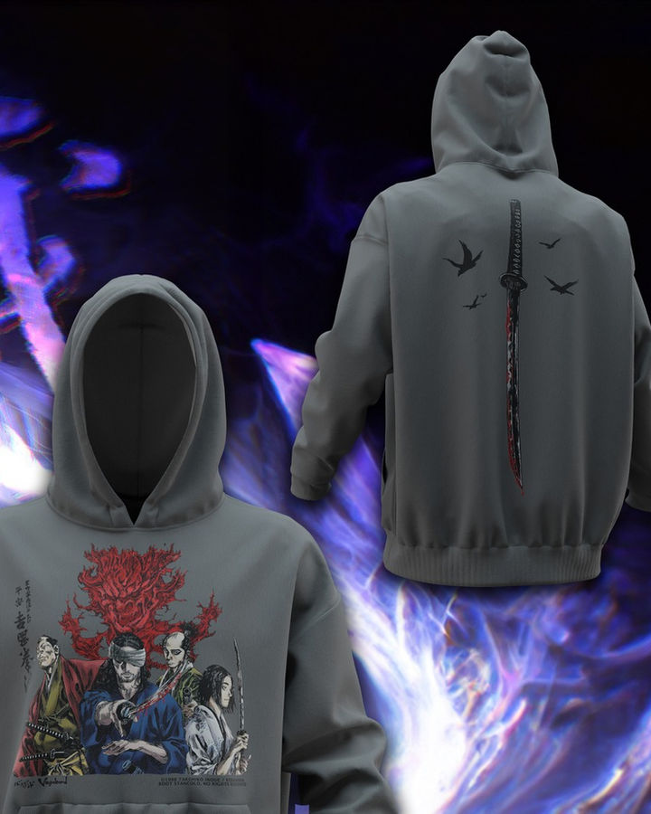 BLOODSHED IN YOSHIOKA VAGABOND OVERSIZE HOODIE – ön yüz