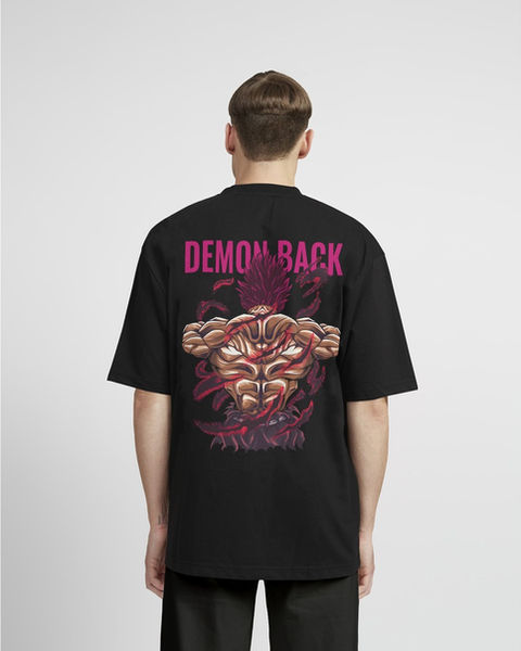 Demon Back Baki Oversize Tişört – 1. görsel