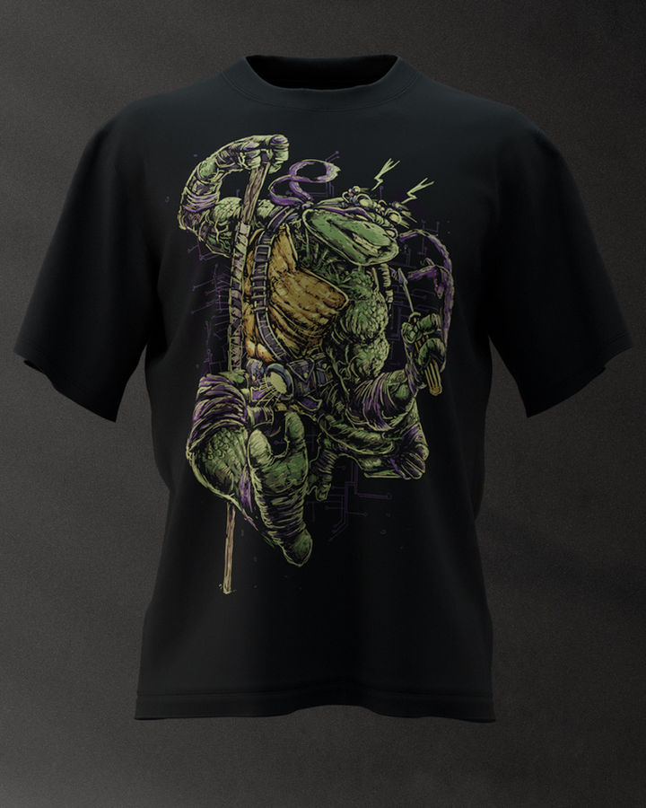 Donatello Ninja Turtles Oversize Tişört – ön yüz