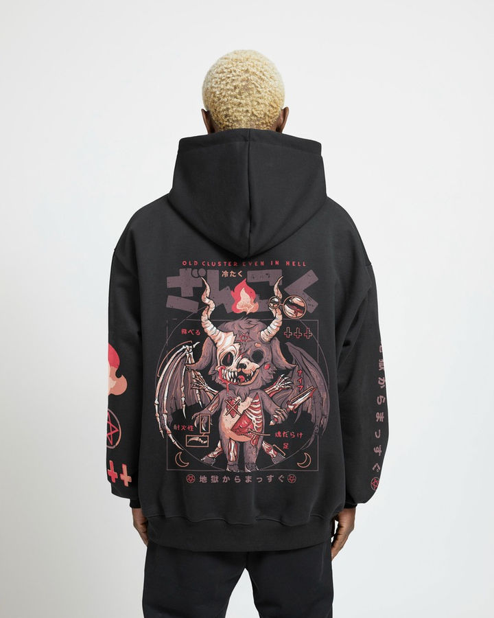 In Hell Oversize Hoodie – ön yüz