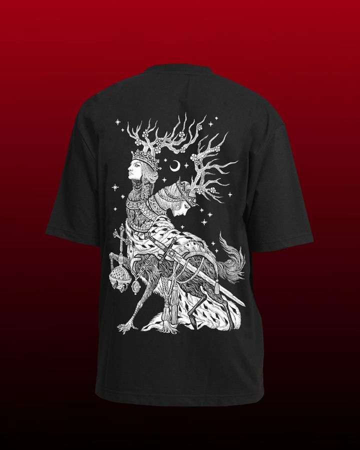 Horrible Midnight Oversize Tişört – ön yüz