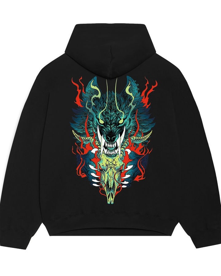 Hell Bender Oversize Hoodie – ön yüz