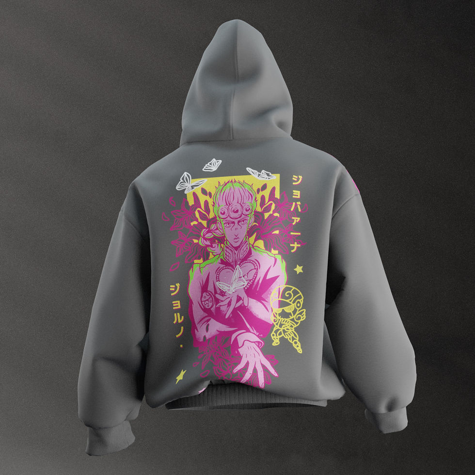 Küçük resim: Giorno Giovanna JoJo's Bizarre Adventure Oversize Hoodie