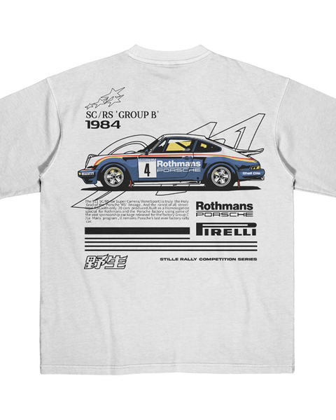 PORSCHE 911 SC/RS GROUP B 1984 RALLİ OVERSIZE TİŞÖRT – 1. görsel