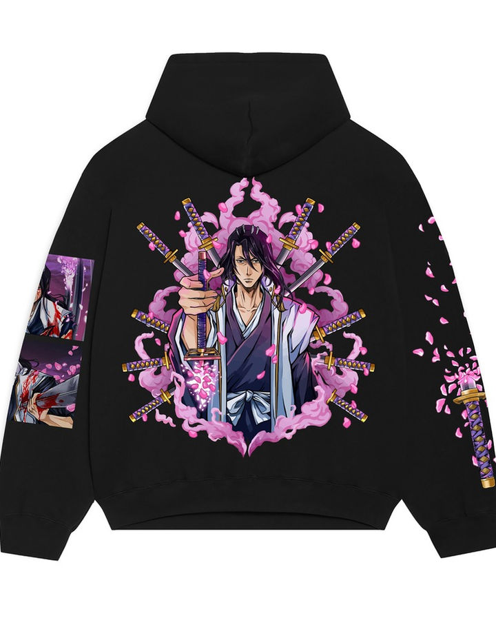 Byakuya Bleach Oversize Hoodie – ön yüz