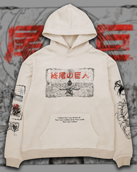 The End Attack On Titan Oversize Hoodie – 1. görsel