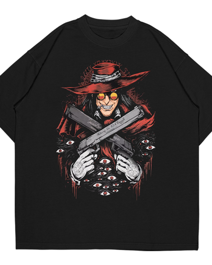 Alucard Hellsing v2 Oversize Tişört – ön yüz