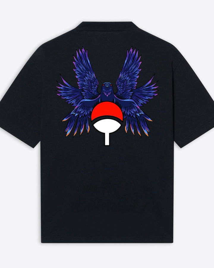 Itachi Crow Naruto Oversize Tişört – ön yüz