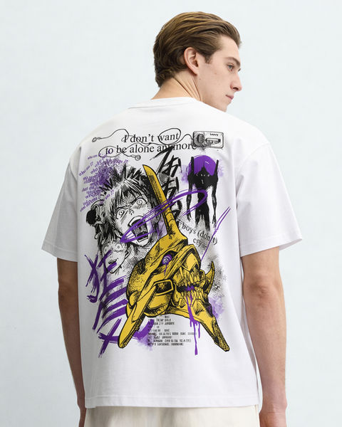 Shinji Ikari Neon Genesis Evangelion Oversize Tişört – 1. görsel