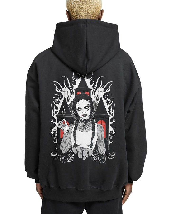 Burn It Down Oversize Hoodie – ön yüz