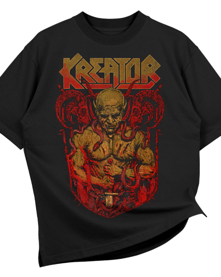 Kreator V2 Oversize Tişört – ön yüz